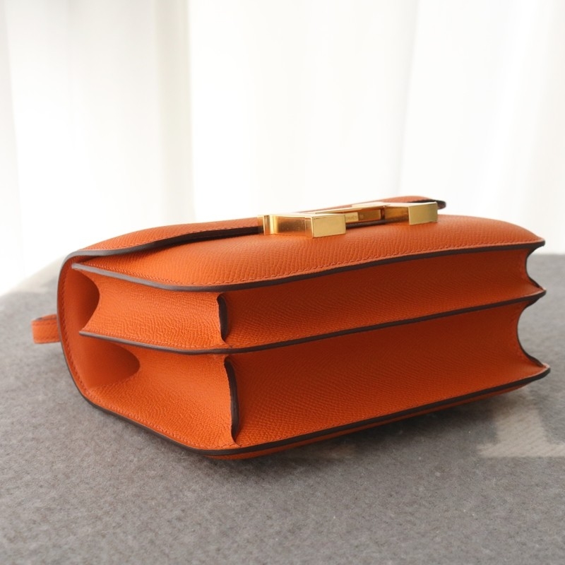 93 Orange etoupe epsom constance 18cm GHW
