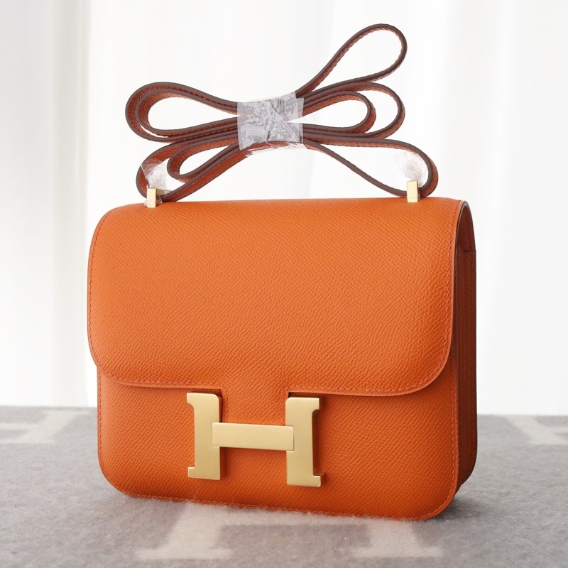 93 Orange etoupe epsom constance 18cm GHW