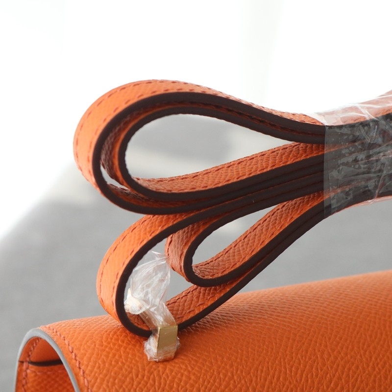 93 Orange etoupe epsom constance 18cm GHW