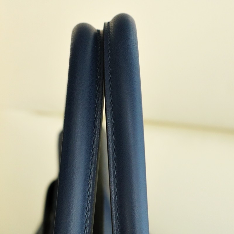 73 Bleu saphir and bleu de nord swift with blue nuit piping Birkin 40 PHW