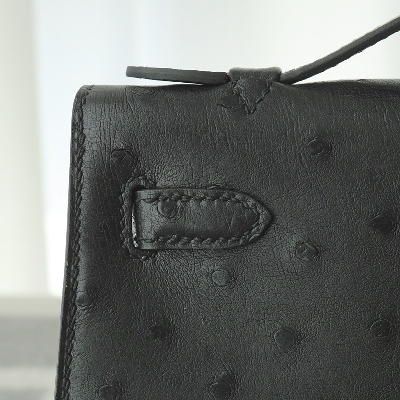 CK89 Nior ostrich kelly pochette with ghw
