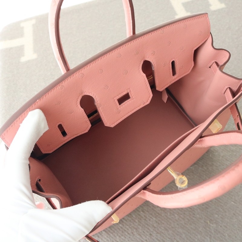 Terre Cuite ostrich birkin 25 with ghw