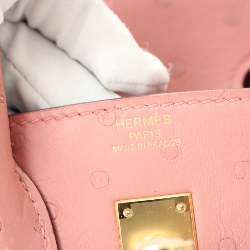Terre Cuite ostrich birkin 25 with ghw