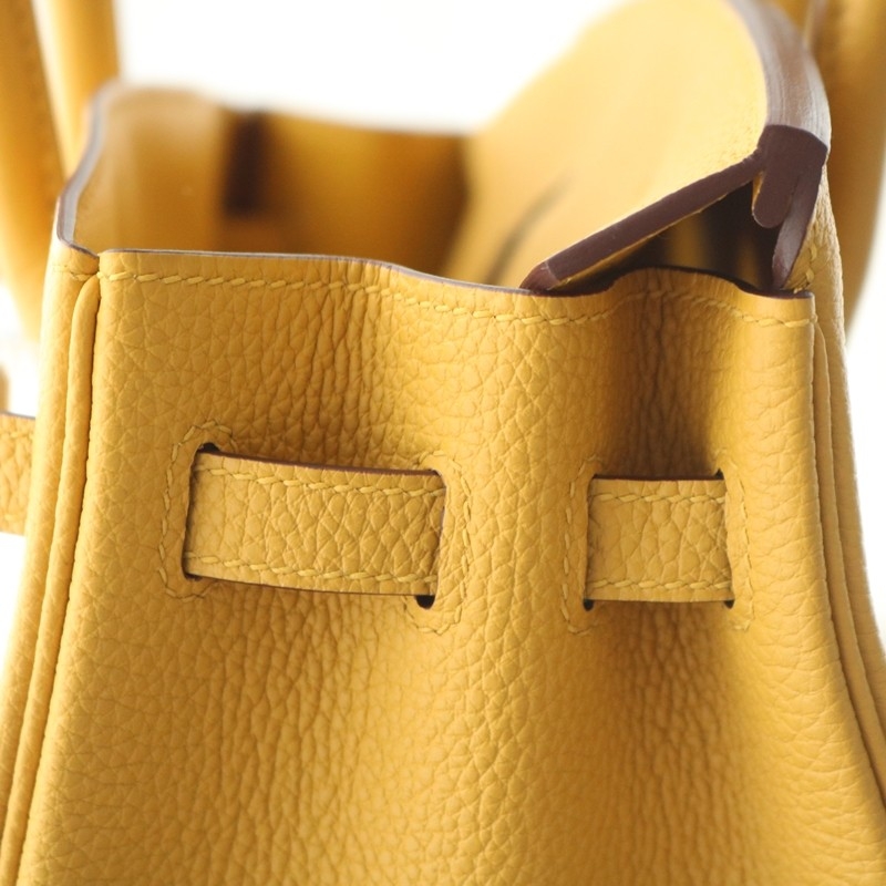 9D Jaune Amber togo birkin 25cm with phw