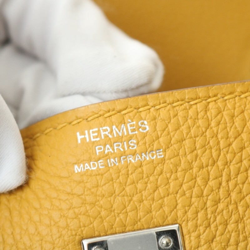 9D Jaune Amber togo birkin 25cm with phw