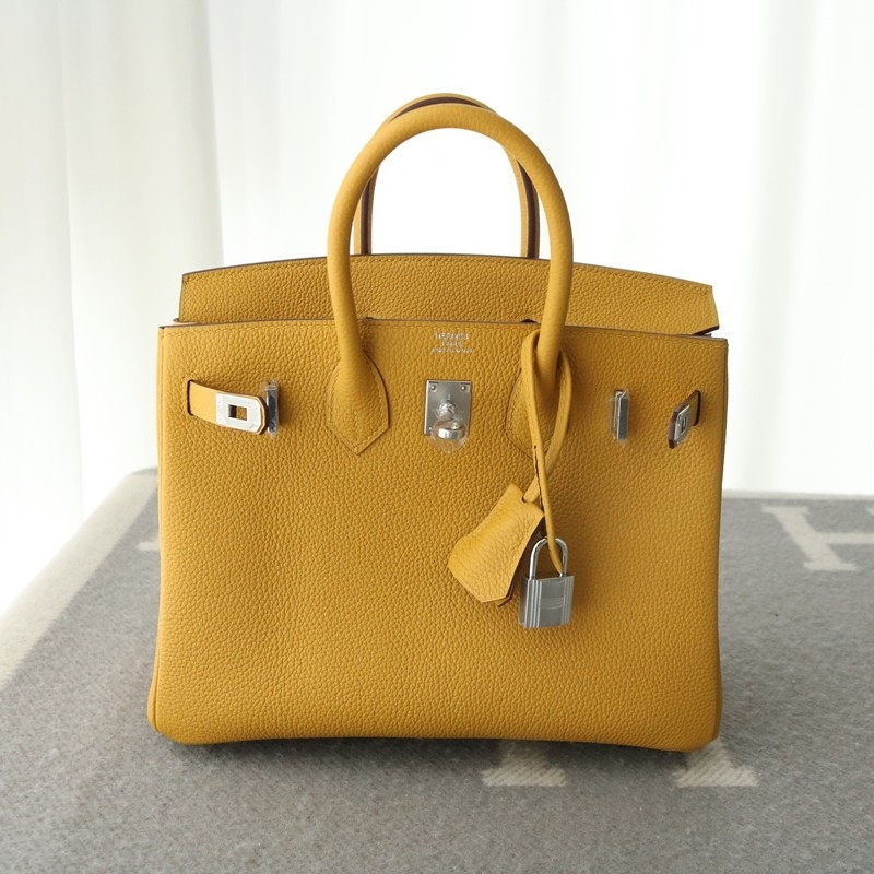 9D Jaune Amber togo birkin 25cm with phw