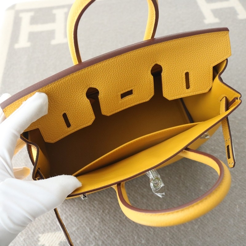 9D Jaune Amber togo birkin 25cm with phw