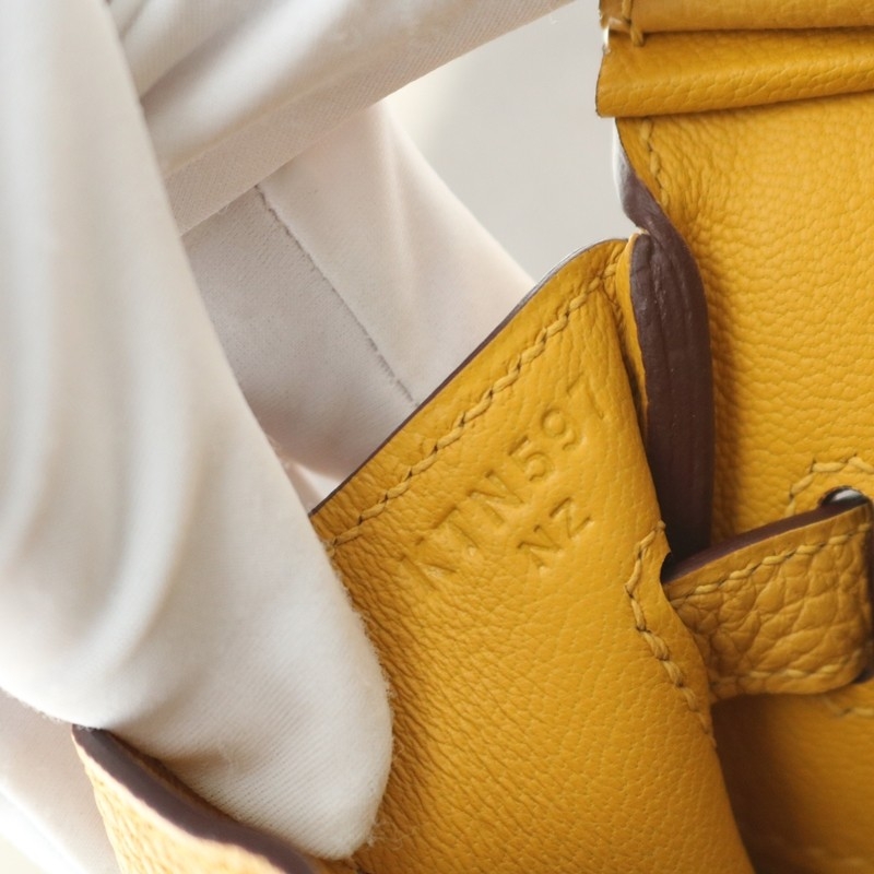 9D Jaune Amber togo birkin 25cm with phw