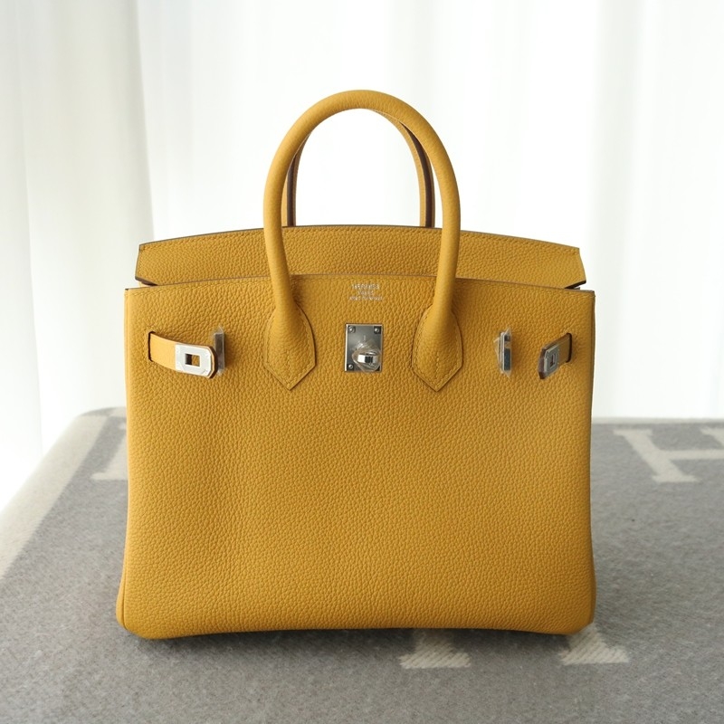 9D Jaune Amber togo birkin 25cm with phw