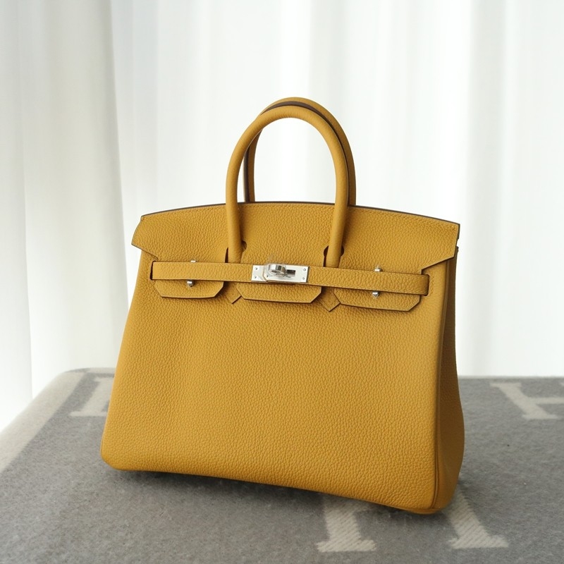 9D Jaune Amber togo birkin 25cm with phw