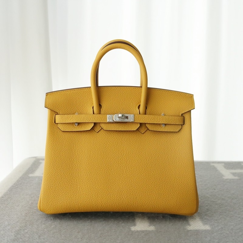 9D Jaune Amber togo birkin 25cm with phw