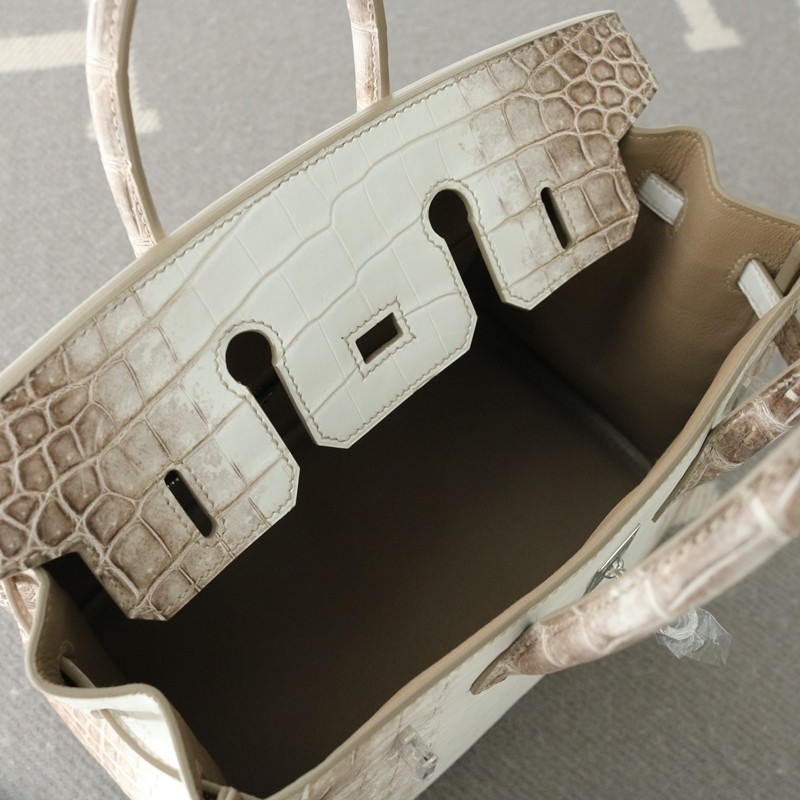 8D Himalaya Gray Crocodile birkin 25 with phw