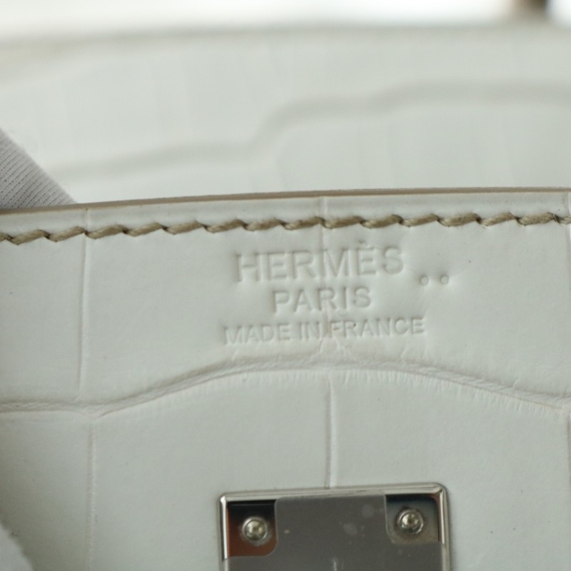8D Himalaya Gray Crocodile birkin 25 with phw