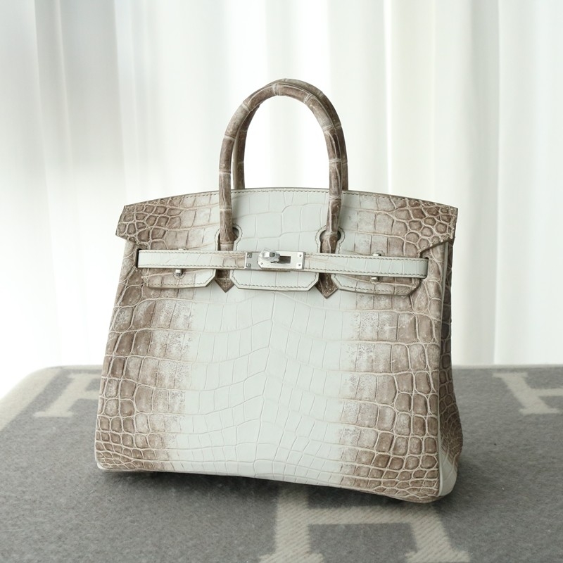 8D Himalaya Gray Crocodile birkin 25 with phw