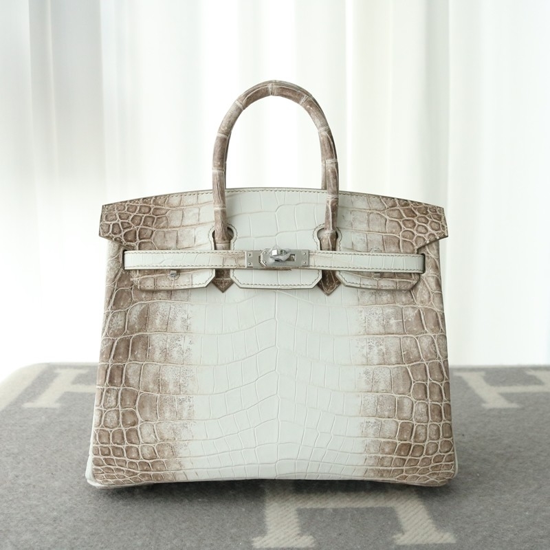 8D Himalaya Gray Crocodile birkin 25 with phw
