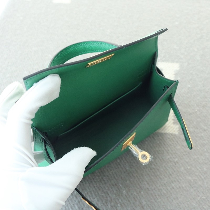 C37 GOLD epsom mini kelly II with GHW