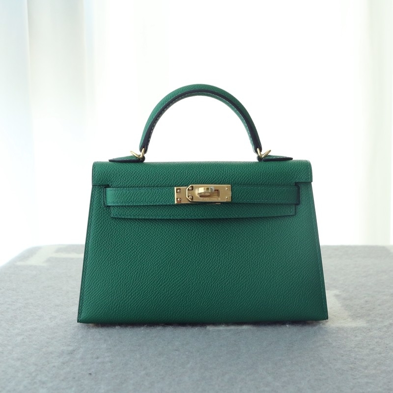 C37 GOLD epsom mini kelly II with GHW