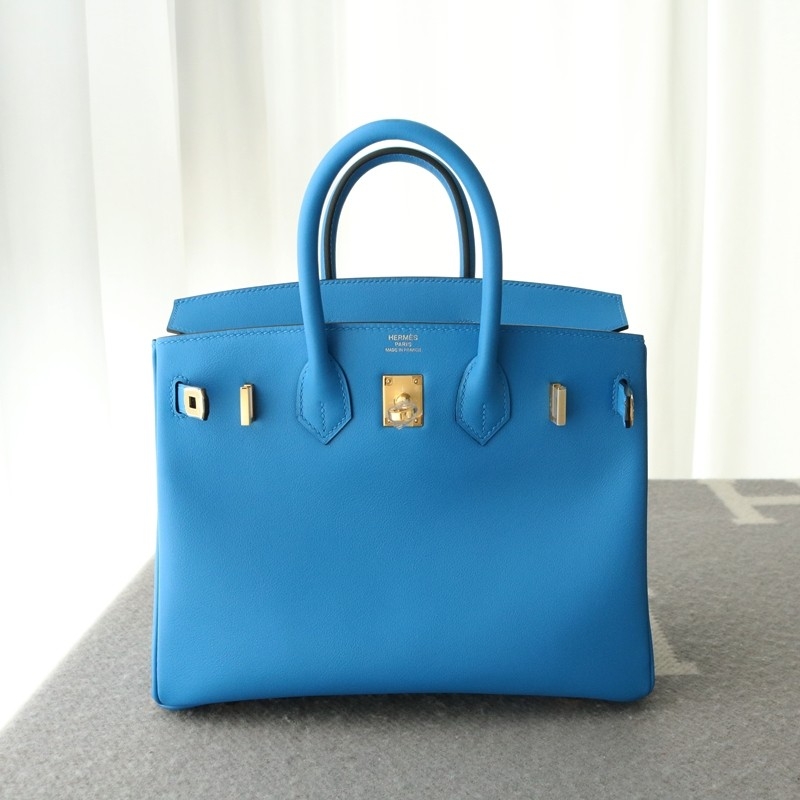 Bk3 blue zanzibar swift birkin 25 GHW