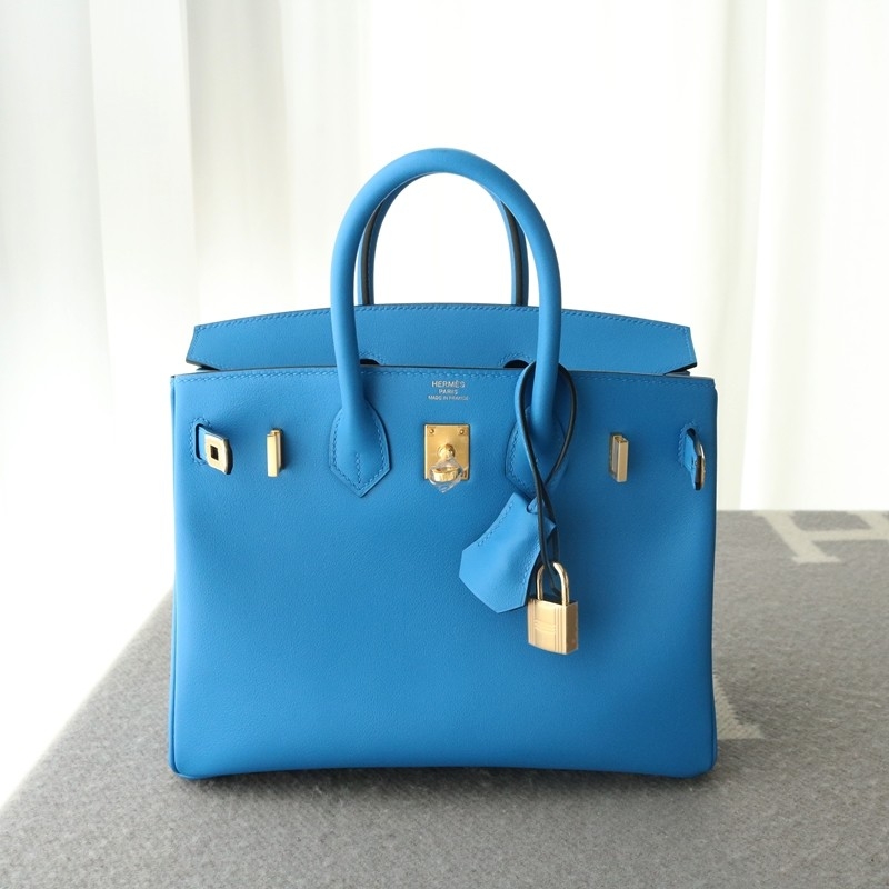 Bk3 blue zanzibar swift birkin 25 GHW