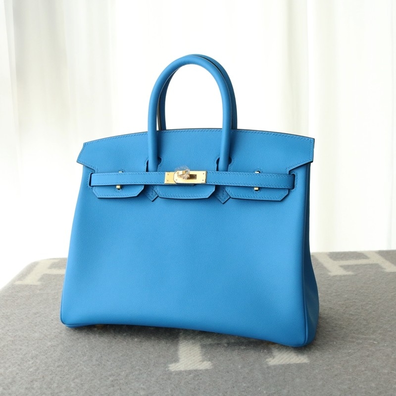 Bk3 blue zanzibar swift birkin 25 GHW