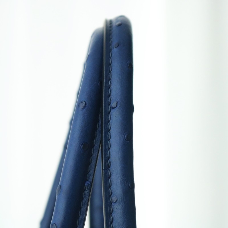 77 BIeu Iris ostrich Birkin 30 with PHW
