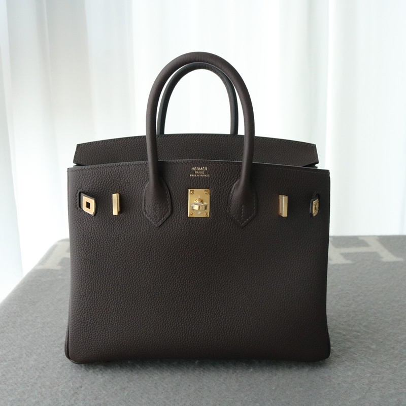 46 Ebene Togo Birkin 25 With Ghw