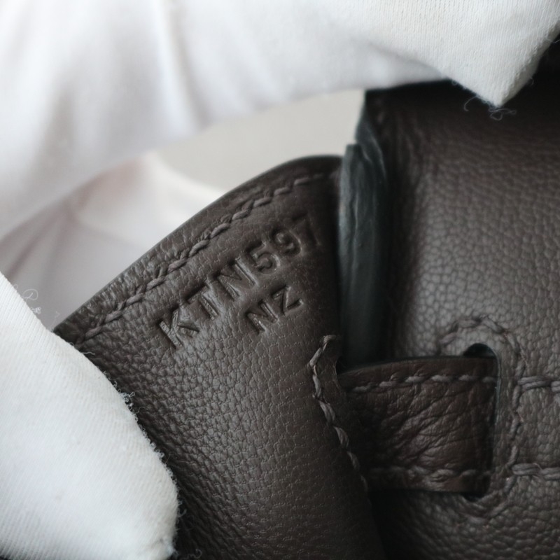 46 Ebene Togo Birkin 25 With Ghw