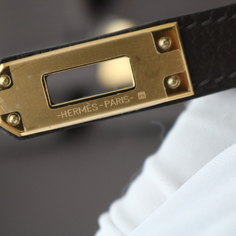 46 Ebene Togo Birkin 25 With Ghw
