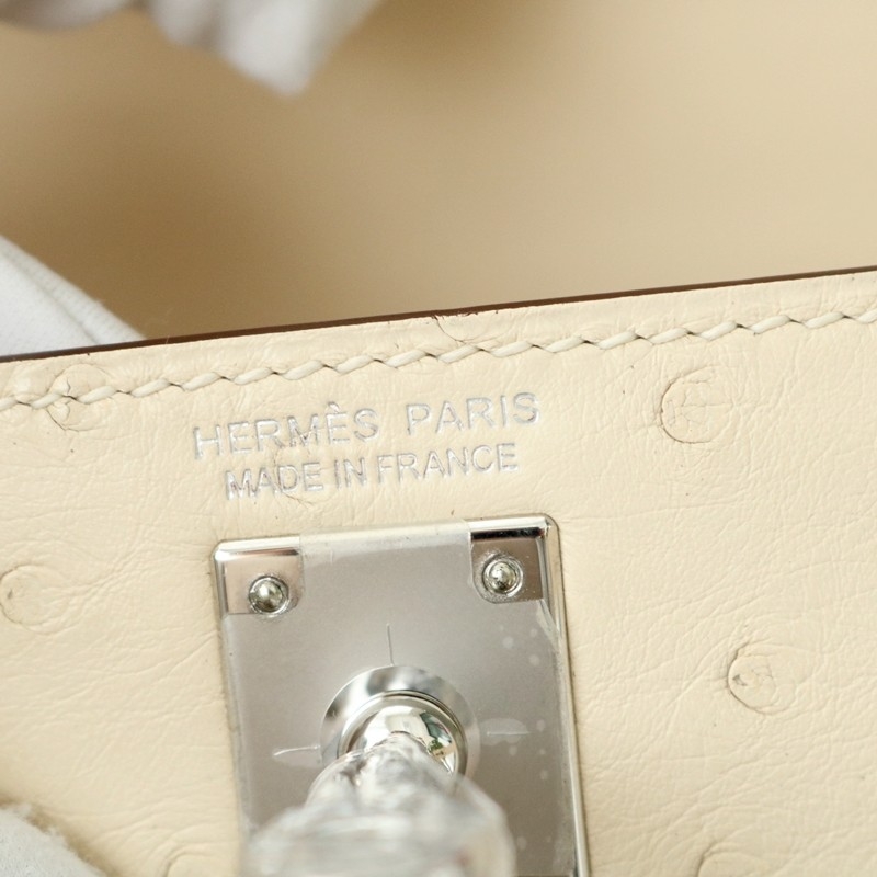 I2 Nata ostrich mini kelly II with phw