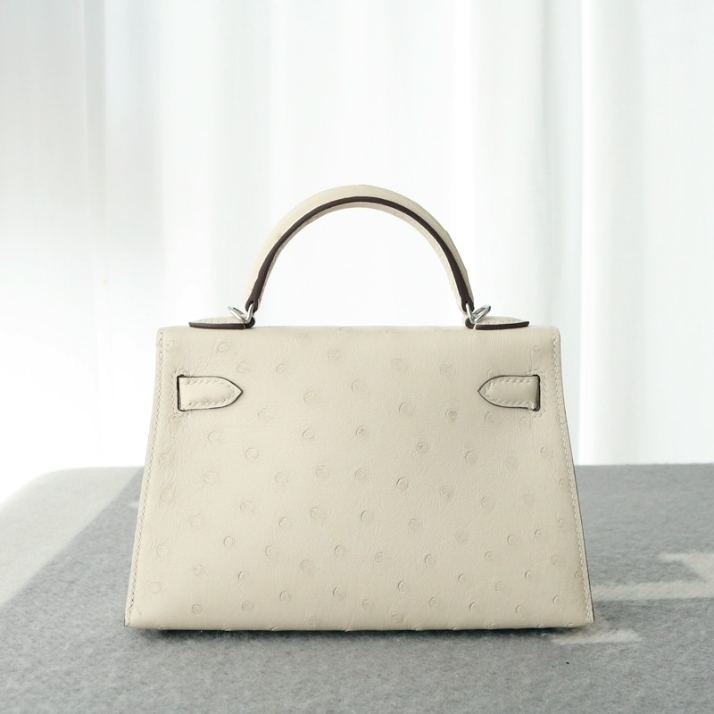 I2 Nata ostrich mini kelly II with phw