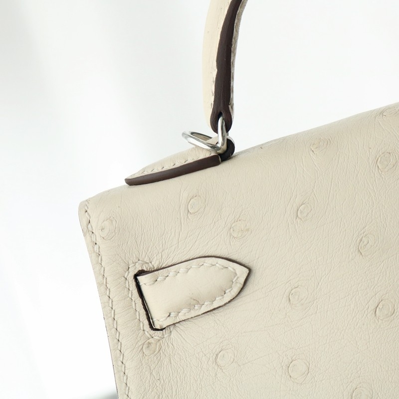 I2 Nata ostrich mini kelly II with phw