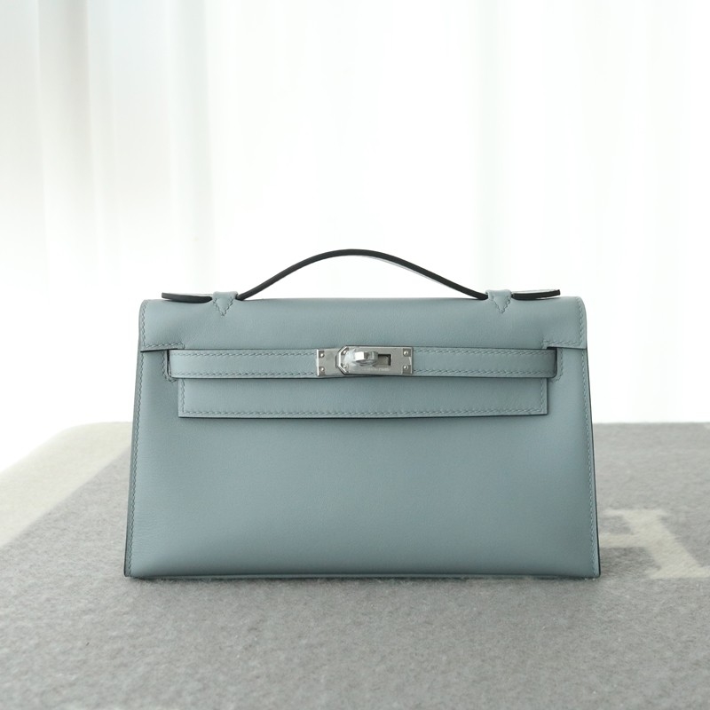 J7 Blue Line swift kelly pochette with PHW