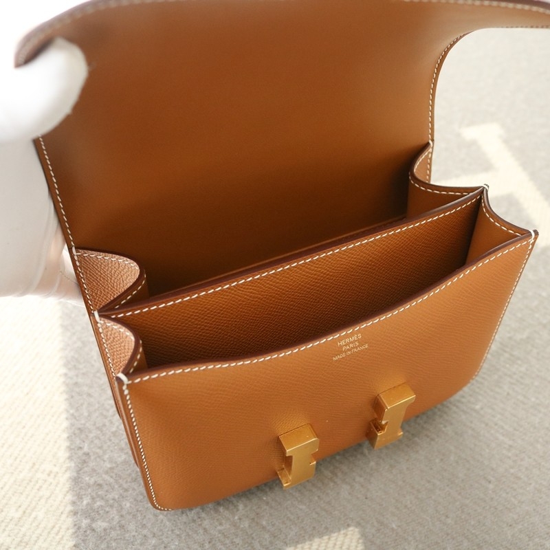 Hermes Constance 19 Mirror C37 Gold Epsom With Ghw