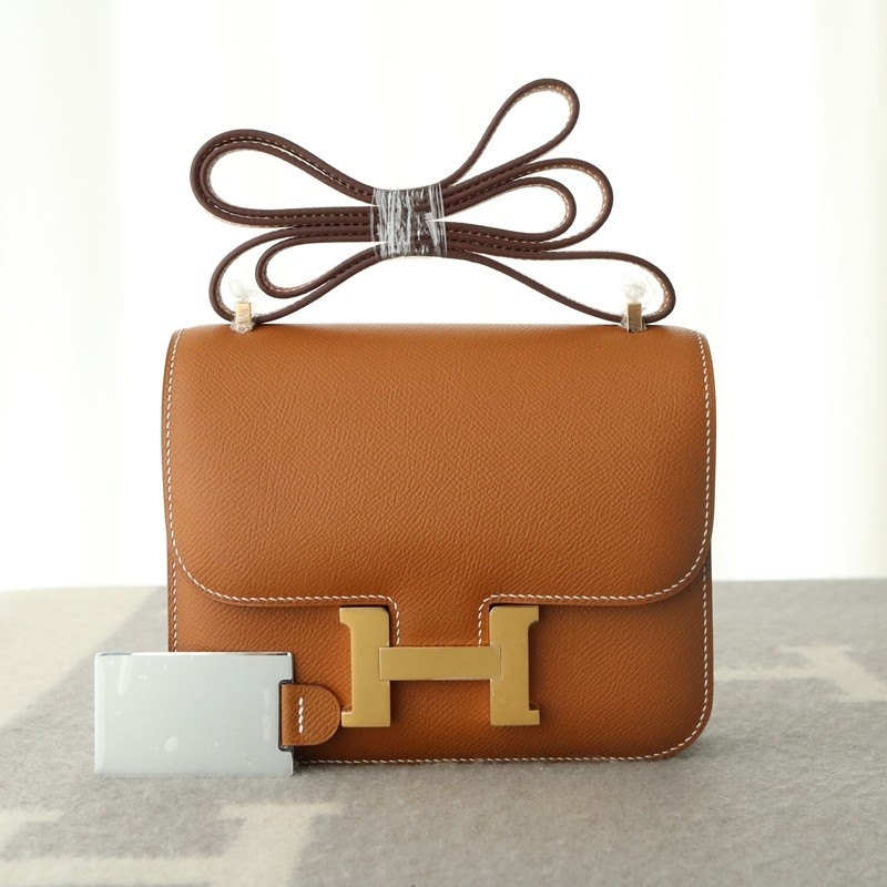 Hermes Constance 19 Mirror C37 Gold Epsom With Ghw