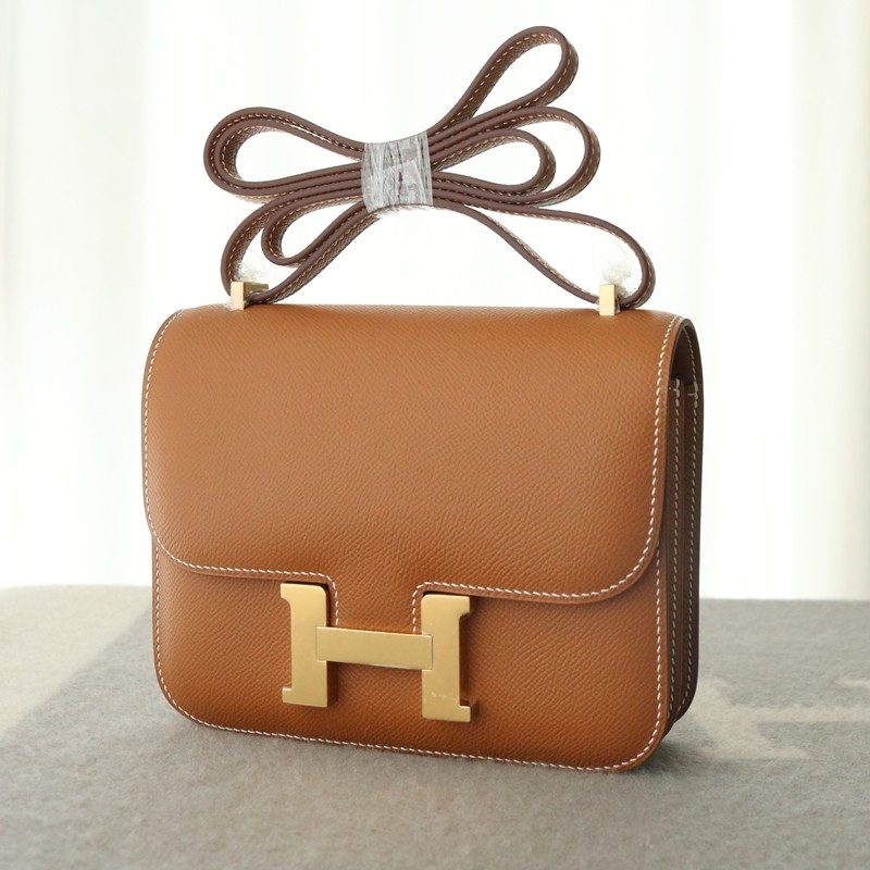 Hermes Constance 19 Mirror C37 Gold Epsom With Ghw