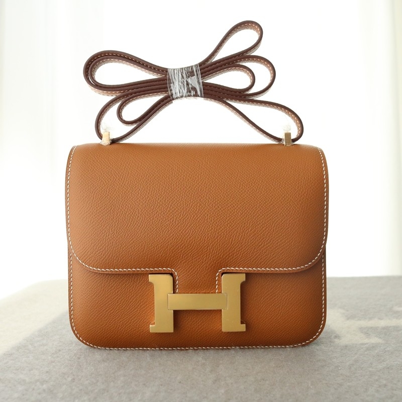 Hermes Constance 19 Mirror C37 Gold Epsom With Ghw