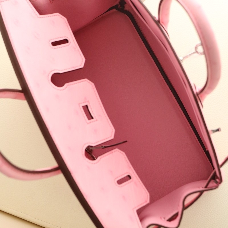 5P Bubblegum ostrich birkin 25 with phw
