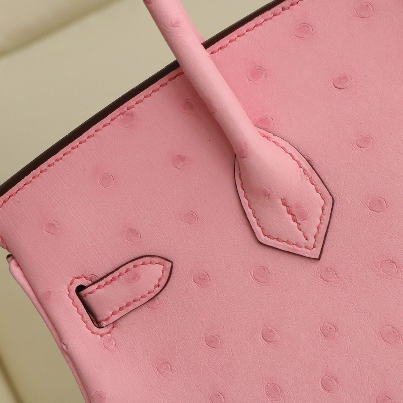 5P Bubblegum ostrich birkin 25 with phw