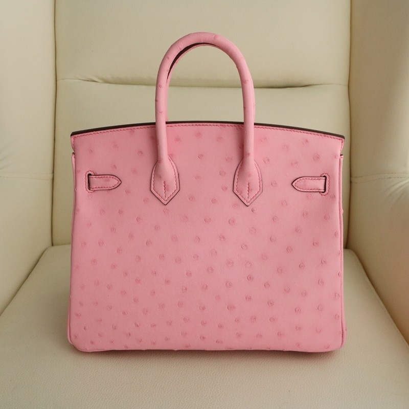 5P Bubblegum ostrich birkin 25 with phw