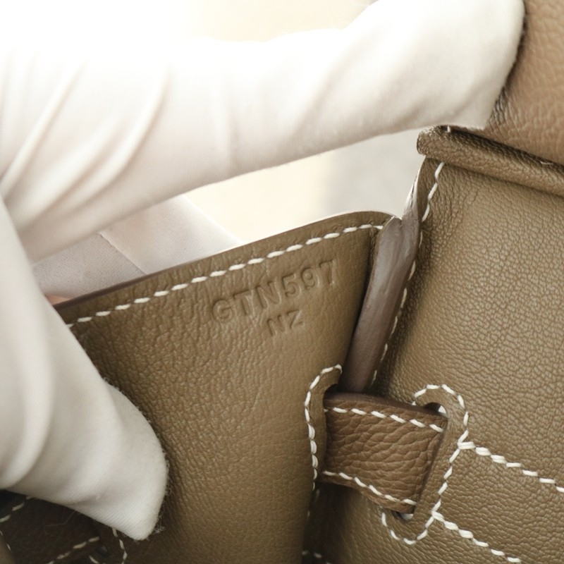 Hermes Shoulder Birkin Light 29 in Etoupe evercolor with gold hardware