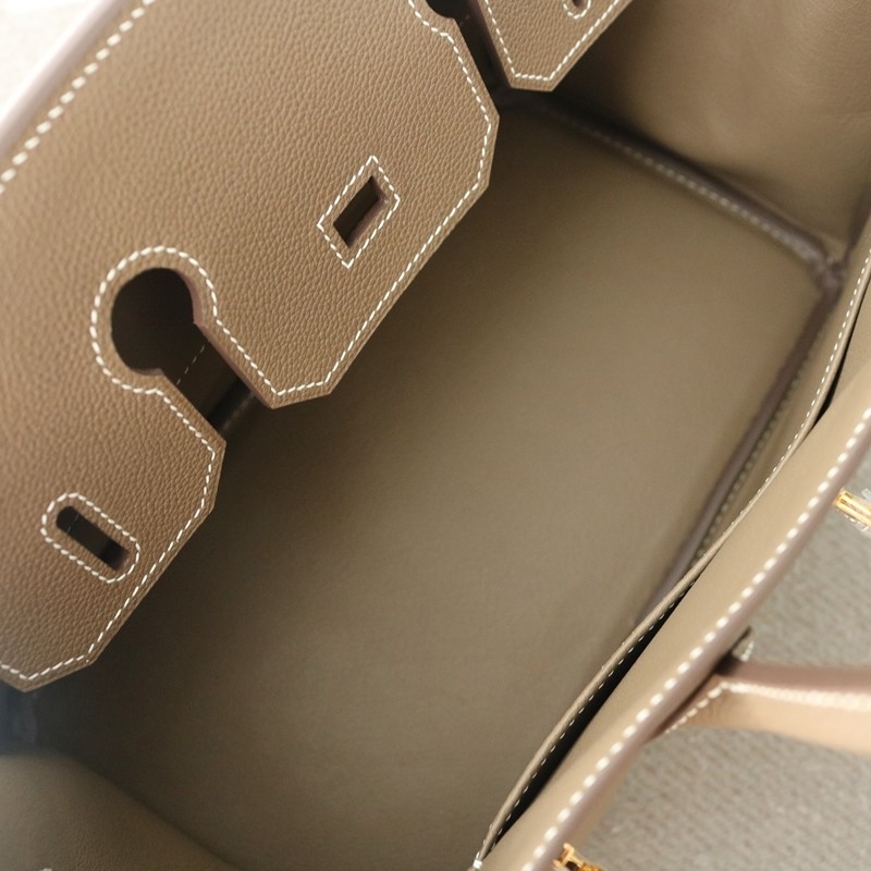 Hermes Shoulder Birkin Light 29 in Etoupe evercolor with gold hardware