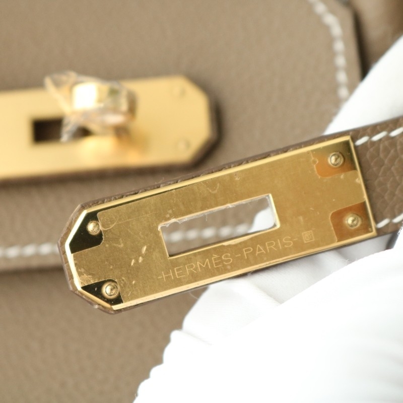 Hermes Shoulder Birkin Light 29 in Etoupe evercolor with gold hardware