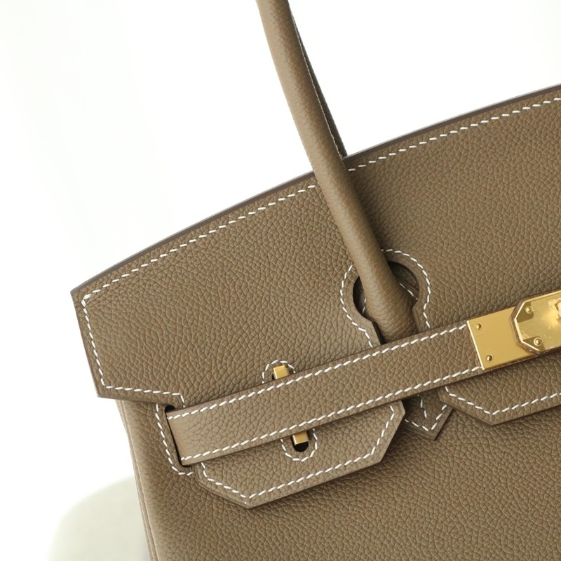 Hermes Shoulder Birkin Light 29 in Etoupe evercolor with gold hardware