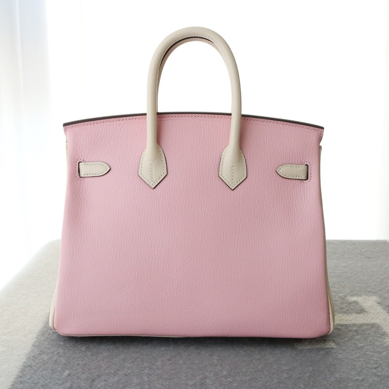 3Q rose sakura and I2 Nata cherve with etoupe interior birkin 25 with GWH