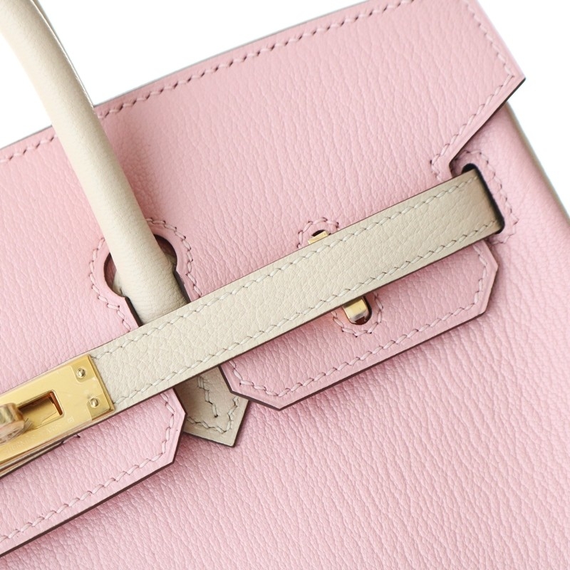 3Q rose sakura and I2 Nata cherve with etoupe interior birkin 25 with GWH