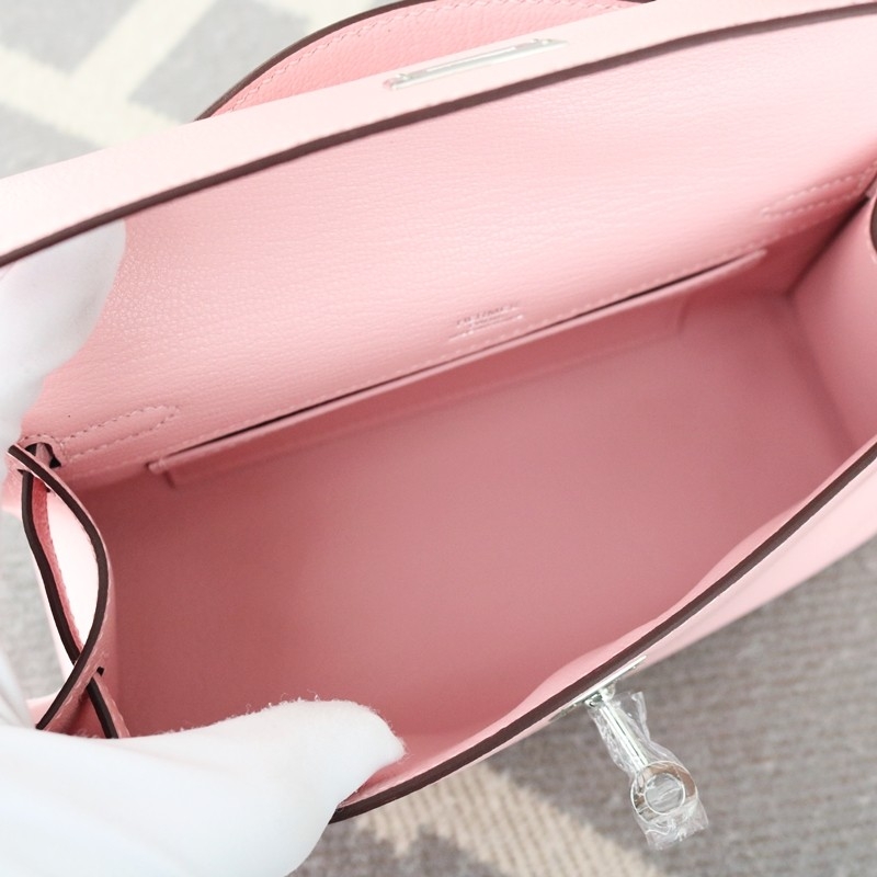 3Q Rose Sakura cherve kelly pochette with phw