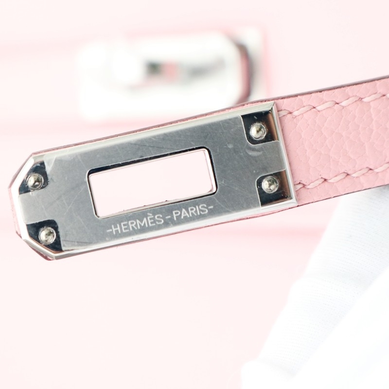 3Q Rose Sakura cherve kelly pochette with phw
