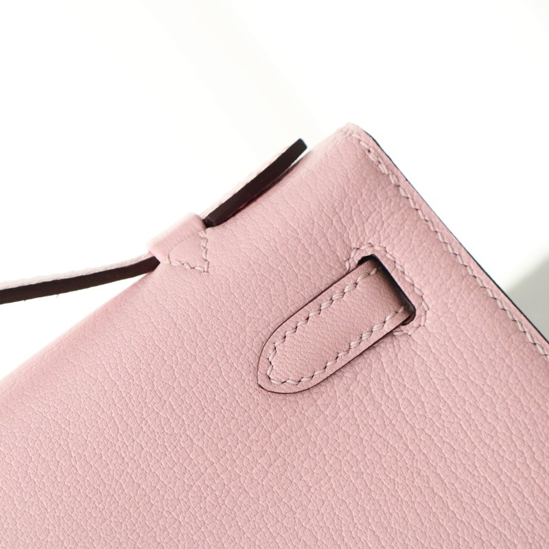 3Q Rose Sakura cherve kelly pochette with phw