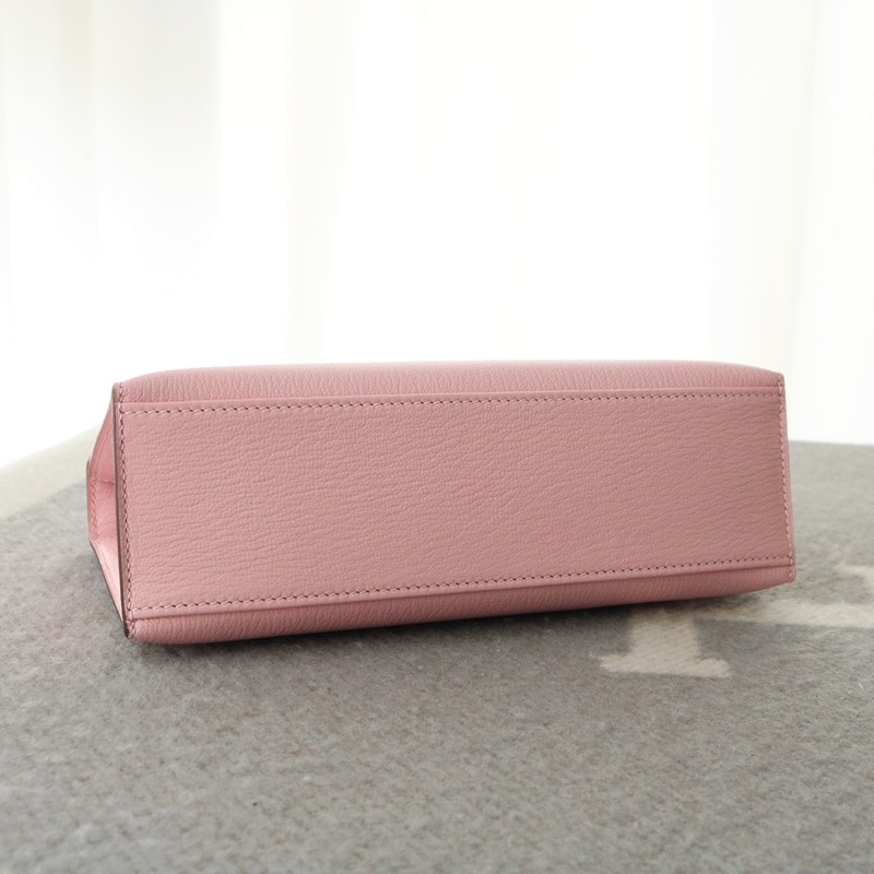 3Q Rose Sakura cherve kelly pochette with phw