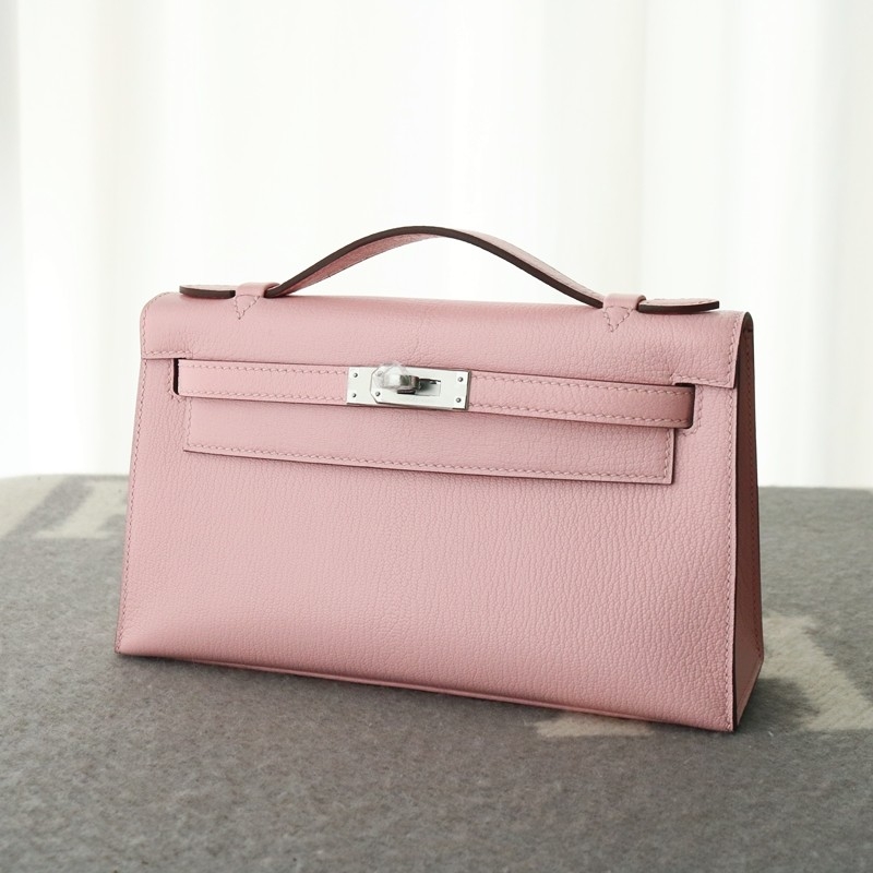 3Q Rose Sakura cherve kelly pochette with phw
